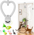 Interactive Cat Toys for Indoor Cats, Clip-On Automatic Flying Bird | USB Rechargeable Self-Play with Interchangeable Bird & Mouse Attachments for Bored Kittens and Adult Cats