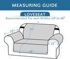 H.VERSAILTEX Reversible Loveseat Couch Cover for 2 Cushion Couch Water Resistant Loveseat Cover for Living Room Quilted Furniture Couch Cover Washable Couch Protector(Loveseat, Brown/Beige)