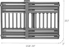 IRIS USA Pet Gate, Adjustable Width, Gray | Stair Safety, Pressure Mount System, Expandable Barrier, Walk-Through Design, One-Hand Open, No Drilling Needed