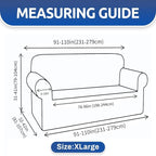 YEMYHOM Couch Cover Latest Jacquard Design High Stretch Extra Large Sofa Covers Pet Dog Cat Proof Oversized Slipcover Non Slip Magic Elastic Furniture Protector (X-Large, Begonia Leaf Light Gray)