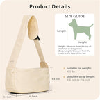 ONECUTE Dog Sling Carrier 15 lbs, Small Dog Carrier Sling for Cat & Puppies | Suitable For Carrying Pet 3-10lbs, Spacious Space So Pets Will Not Be Crowded, Adjustable Shoulder Straps And Breathable Mesh