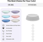 Selamica Ceramic Cat Food Bowl, 6 Inch Cat Bowls Whisker Friendly, Shallow Wide Kitten Plates for Food and Water, Set of 6, Gradient Color