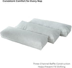 Indoor Dog Bed with Removable Washable Cover, Soft Basketweave Fabric, Reversible Cushion, Carry Handle, Baffle Construction to Help Prevent Fill Shifting, Cobalt - Small (24"x24")