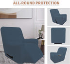 Easy-Going 100% Waterproof Recliner Chair Cover，1-Piece Recliner Slipcover | Dual Waterproof Couch Cover for Recliner，Leakproof Furniture Protector for Kids Pets Dog Cat Daily Stain, Bluestone