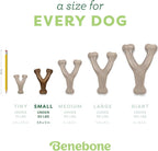 Benebone 2-Pack Wishbone Chew Toy for Aggressive Chewers, Real Bacon, Small