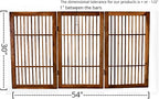 Urnporium Pet Dog Gate Freestanding, Strong Durable Folding Wooden Fence, Portable Acacia Hardwood Safety Barrier for Indoor & Outdoor Use (Brown Pet Gate, 3 Panel 30" Tall)
