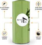 Active Pets Extra Thick, Leak-Proof Dog Waste Bags - Lavender-Scented, Eco-Friendly, Easy-Tear, Strong Doggy Bags For Poop
