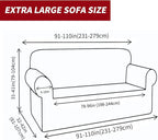 YEMYHOM Couch Cover Latest Jacquard Design High Stretch Extra Large Sofa Covers Pet Dog Cat Proof Oversized Slipcover Non Slip Magic Elastic Furniture Protector (XL Sofa, Christmas Wine Red)