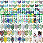Reginary 120 Pcs Dog Bandanas for Summer Bulk Dog Bows Set Bow Ties Cat Scarf Colorful Washable Triangle Pet Kerchief Cute Bib for Summer Small Medium Large Pets Grooming Accessories Costume by Reginary