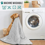 PetAmi Premium Cooling Dog Blanket | Lightweight Fluffy Pet Throw Blanket Bed Cover for Dogs, Cat, Puppies | Pet Blanket Furniture Protector Couch Sofa | Reversible Fuzzy Cozy | 90x90, Light Grey