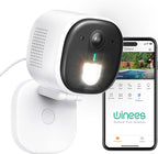 winees Security Cameras Outdoor, Wired 2K Wi-Fi Cameras for Home Security, 2.4G Indoor Camera, Human/Pet AI Detection, Color Night Vision, 2-Way Audio, Support Cloud/128G SD Card Storage | 2.4G Indoor Camera, Human/Pet AI Detection, Color Night Vision,...