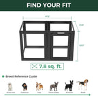 FXW AuraSpace Clear Acrylic Indoor Dog Playpen, 30" H, 6 Panels, Black | Open View, Modern Home Fit, No Climbing Bars, Tool-Free Setup, For Small & Medium Dogs