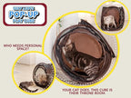 Pop Up Cat Tent Cube 24x22x20” – Indoor/Outdoor Cat Play Tent with Mesh Sides & 14” Entry – Connects to Cat Tunnel – Foldable Cat House + Bonus Snarky Cat™ Digital Sticker & GIF Pack