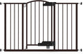 Ingenuity Easy Open Baby Gate & Dog Gate, Hands-Free Open Patent-Pending Foot Pedal, 27.5"-52" Wide, 28" Tall, Hardware or Pressure Mounted, Install in Doorway, Bottom of Stairs, or Wall - Espresso