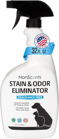 NonScents Stain & Odor Eliminator - For Dog and Cat Urine - 32 oz | Fragrance Free, For Dog and Cat, Dog pee carpet cleaner, Pet odor remover, Cat Urine Destroyer