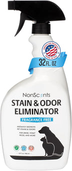 NonScents Stain & Odor Eliminator - For Dog and Cat Urine - 32 oz | Fragrance Free, For Dog and Cat, Dog pee carpet cleaner, Pet odor remover, Cat Urine Destroyer