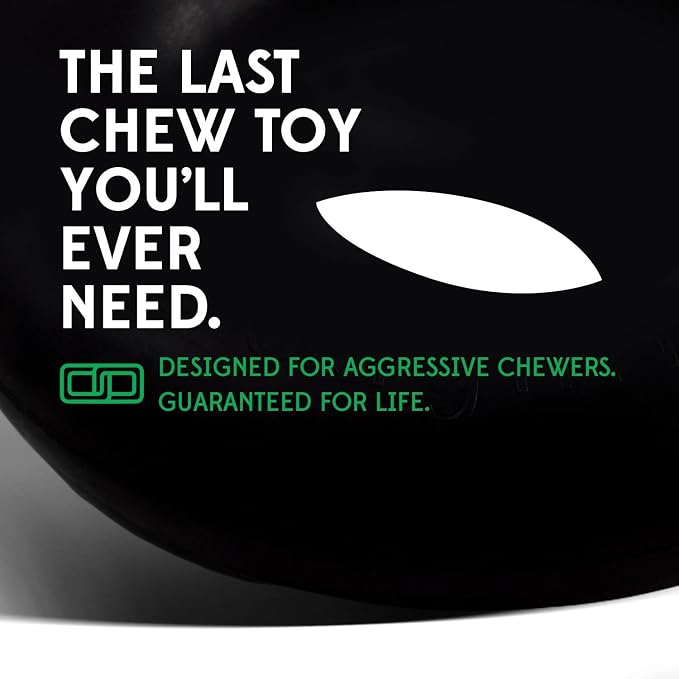 Goughnuts — Dog Toys for Aggressive Chewers | Virtually Indestructible Dog Toys for Large Breeds Such as Pit Bulls | Heavy Duty Dog Toy | Black