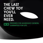 Goughnuts — Dog Toys for Aggressive Chewers | Virtually Indestructible Dog Toys for Large Breeds Such as Pit Bulls | Heavy Duty Dog Toy | Black