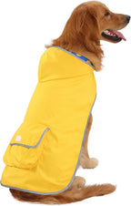 HDE Reversible Hooded Dog Raincoat Slicker Poncho for Small Medium Large Dogs - Ducks Yellow - XL - Polyester