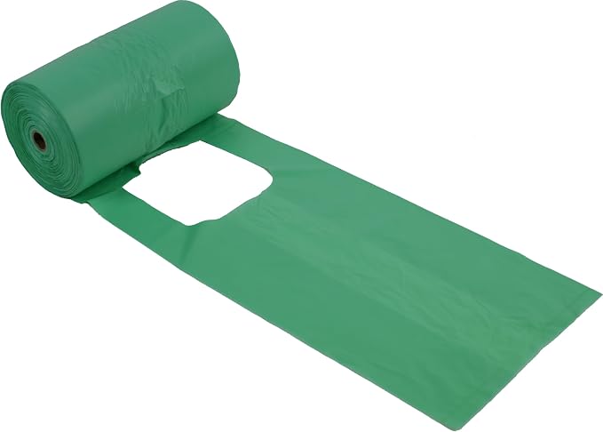 Zero Waste USA - Jumbo Tie-Handle Pet Waste Bags, 2,400 Count, 8 Rolls | Extra durable tie-handle dog waste bags, jumbo rolls fit Poopy-style dispensers, 5" gusset, 7" x 15" large leak-proof bags