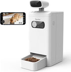 Automatic Cat Feeder with Camera, 3.5L Smart Pet Food Dispenser, 4MP HD Video & Night Vision, Timed Feeding for Cats & Dogs, APP Remote Control, 5GHz/2.4GHz WiFi