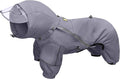 WOOFO Full-Coverage Dog Raincoat, Lightweight, Comfortable, Adjustable & Easy to Wear Dog Rain Jacket, Detachable Cap, Reflective Strip (Grey, 2XL)