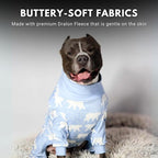 Spark Paws Dog Pajama, Dog Recovery Suit Male, Onesie, Ultra-Soft and 4-Way Stretch, for Small Medium and Large Breeds - Snowy Polar Bear - M