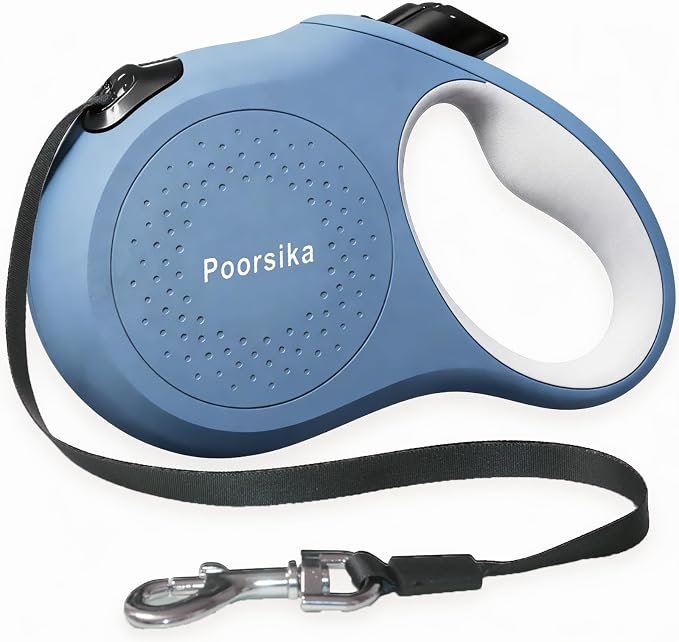 Retractable Dog Leash 16 ft Extendable Leash for Small and Medium Dogs Tangle-Free Nylon Tape One-Hand Brake Lock Walking Lead Up to 55 lbs