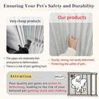Lumizone Extra Tall Cat Gate 55.12" High 29.92"-34.24" Wide Pet Gate White | Dog Gate for Doorway Hallway Stairs Pressure Mounted Extra Wide 1.37" Gap No Drilling Auto-Close One-Handed Operation