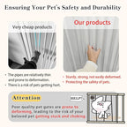 Lumizone Extra Tall Cat Gate 55.12" High 63.39"-67.71" Wide Pet Gate White | Dog Gate for Doorway Hallway Stairs Pressure Mounted Extra Wide 1.37" Gap No Drilling Auto-Close One-Handed Operation