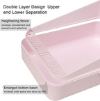 Sfozstra High Sided Cat Litter Box: Open Top Anti Tracking Design | Easy Cleaning / Comfortable Entry / For Cats Under 13 lbs / Apartment Friendly / Everyday Litter Care