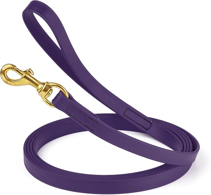 Viper Biothane K9 Working Dog Leash Waterproof Lead for Tracking Training Schutzhund Odor-Proof Long Line with Solid Brass Snap for Puppy Medium and Large Dogs, 20ft Violet Purple