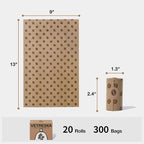 VETRESKA Dog Poop Bags, Coffee Scented Waste Bags, 300 Count | Leak Proof, Extra Thick and Large Pet Bags for Dogs and Cats (20 Refill Rolls)