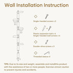 PAWSCRAT 5-Tier Wall-Mounted Cat Tree, 80-Inch Sisal Post, PureWhite | Cat Tower for Indoor Cats, Cozy hammock and Durable Sisal Post Give Cats Vertical Space to Jump, Climb, Scratch and Rest.