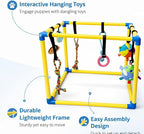Puppy Play Gym with Five Hanging Toys and Lightweight PVC Frame | Five detachable hanging toys engage your puppy to keep them entertained and active indoors.