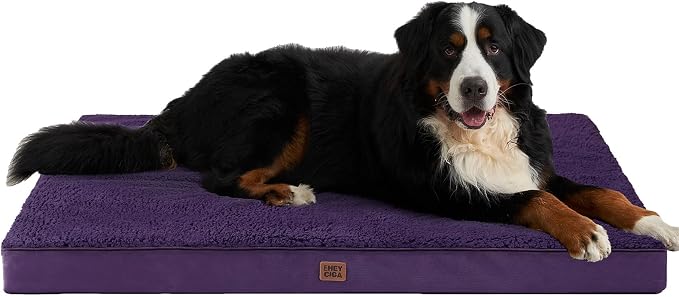 EHEYCIGA Orthopedic Dog Bed Extra Large with Removable Washable Cover,50x36 | Egg Crate Foam Support,Durable Oxford fabric,Non-Slip Bottom,Machine Washable,Soft Waterproof Plush Pet Bed Mat For Crate