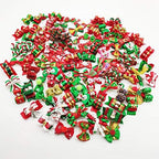 100pcs Dog Puppy Cat Christmas 3D Rhinestone Hair Bows with Rubber Bands Flat Pet Xmas Grooming Accessories - Image 2