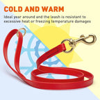 Viper Biothane K9 Working Dog Leash Waterproof Lead for Tracking Training Schutzhund Odor-Proof Long Line with Solid Brass Snap for Puppy Medium and Large Dogs 4ft, Cherry Red