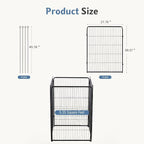 DUMOS Dog Playpen Indoor, Metal 40 Inch 4 Panels Foldable Pet Fence with Door, Outdoor Small Medium Large Dog Puppy Portable Exercise Play Pen for RV Camping, Trips, Play Yard