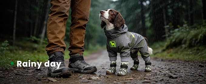 Dog Shoes for Hot Pavement - Comfortable Paw Protection for Medium & Large Dogs, Adjustable Strap & Non-Slip, Easy-Clean, Outdoor Sports Boots, Dog Booties for Summer Rain (Camouflage, XL)