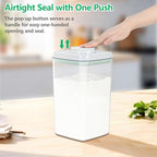 4.2 Qt Airtight Flour Rice Storage Container with Pop-up Lid Sugar Holder | Crystal-Clear BPA Free Plastic Spaghetti Containers, Tall and Slim Food Storage Bin for Kitchen Pantry Organization