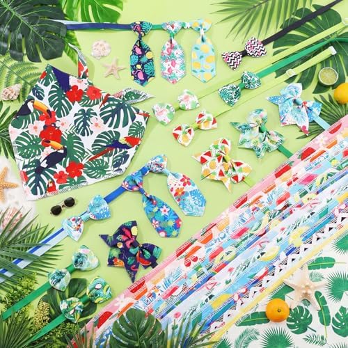 Reginary 120 Pcs Dog Bandanas for Summer Bulk Dog Bows Set Bow Ties Cat Scarf Colorful Washable Triangle Pet Kerchief Cute Bib for Summer Small Medium Large Pets Grooming Accessories Costume - Image 3