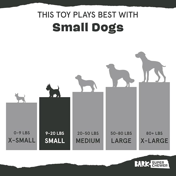 BarkBox Potato Super Chewer - Toy for Small Dogs | Durable Dog Toy for Aggressive Chewers - Bacon Scented Chew