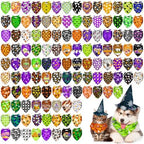 120Pcs Halloween Dog Bandanas Bulk Autumn Dog Scarves Pet Grooming Bandanas by Piklodo
