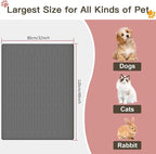 Largest Dog Food Mat, 48"x32" Silicone Dog and Cat Mat for Food and Water Bowls, Thinken Waterproof Non-Slip XXXL Pet Feeding Mat for Floors (Dark Gray)