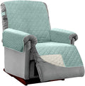 Sofa Shield® Couch Recliner Covers for Dogs, Reversible Furniture Protector with Strap, Stain and Tear Resistant Cushion Cover, 28 inch Seat, Machine Washable Slipcover Pets, Cats, Seafoam Cream