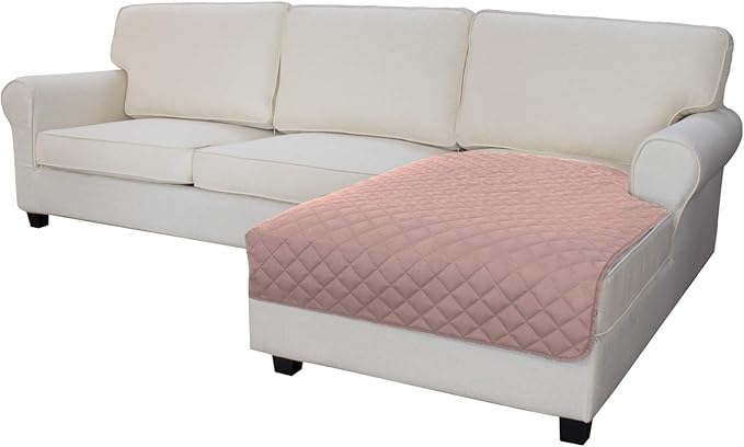 Easy-Going Sectional Couch Covers for Dogs L Shape Sofa Cover Reversible Sofa Slipcover Chaise Lounge Cover Furniture Protector Cover for Pets Dog Cat (42 x 52 inches, Pink/Pink) | Soft Sofa Slipcover For Dogs, Fits Left/Right Chaise Lounge Protector, ...