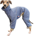 D Doggy Star Italian Greyhound Clothes Stretchy Fleeced Lining Simple Onesie Whippet for Dog Coat (XL,Simple Blue)