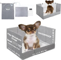 HQ4US 4LEGS Dog Litter Box Indoor High Walls, Puppy Pee Pad Holder Foldable | Dog Potty Tray, Small Dog Toilet with Clips, No Assembly,Waterproof, Easy Clean, No Spill, Seamless, Portable for Travel