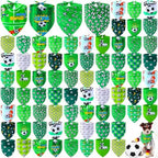 100 Pcs Soccer Themed Dog Bandanas Bulk for Pet Costume Accessories by Locmeo